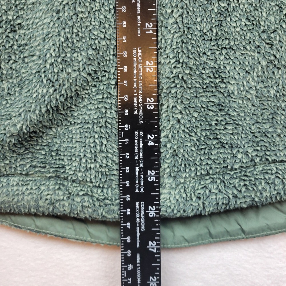 North Face Osito Jacket Women‎ Medium Green Fuzzy Fleece Teddy Full Zip Hike - Picture 5 of 15